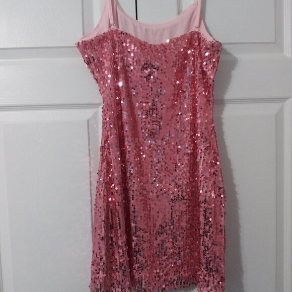 Babeyond Sparkly Pink Cocktail Party Dress NEW Sz XL(Juniors) or M - Picture 5 of 11